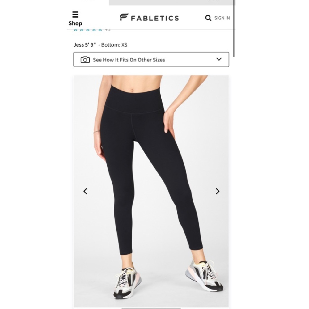NWOT Dark Grey Fabletics Powerhold Leggings